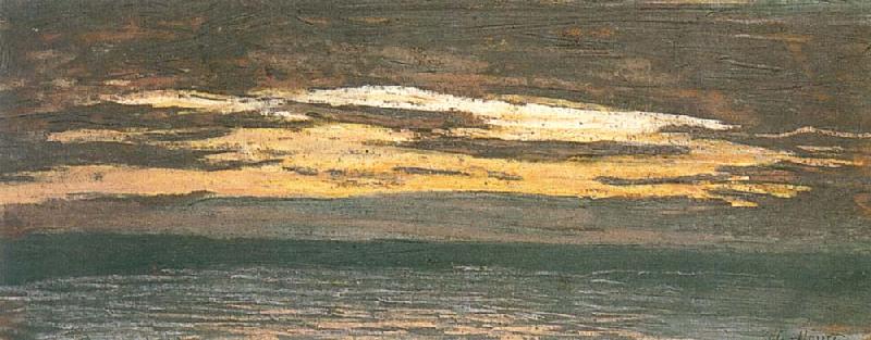Claude Monet Sun Setting over the Sea France oil painting art